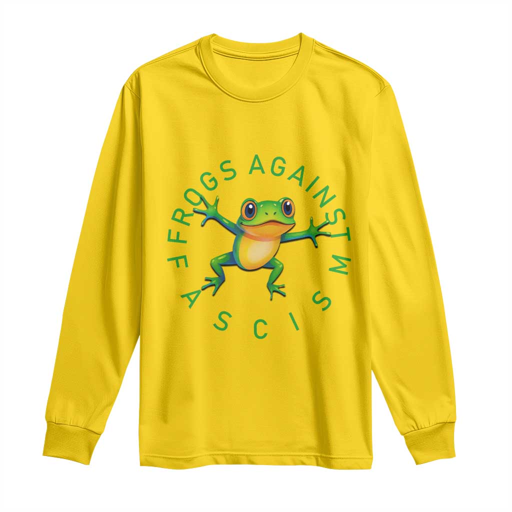Frogs Against Fascism Long Sleeve Shirt Portland Frog Protest Together Strong - Wonder Print Shop