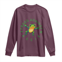 Frogs Against Fascism Long Sleeve Shirt Portland Frog Protest Together Strong - Wonder Print Shop
