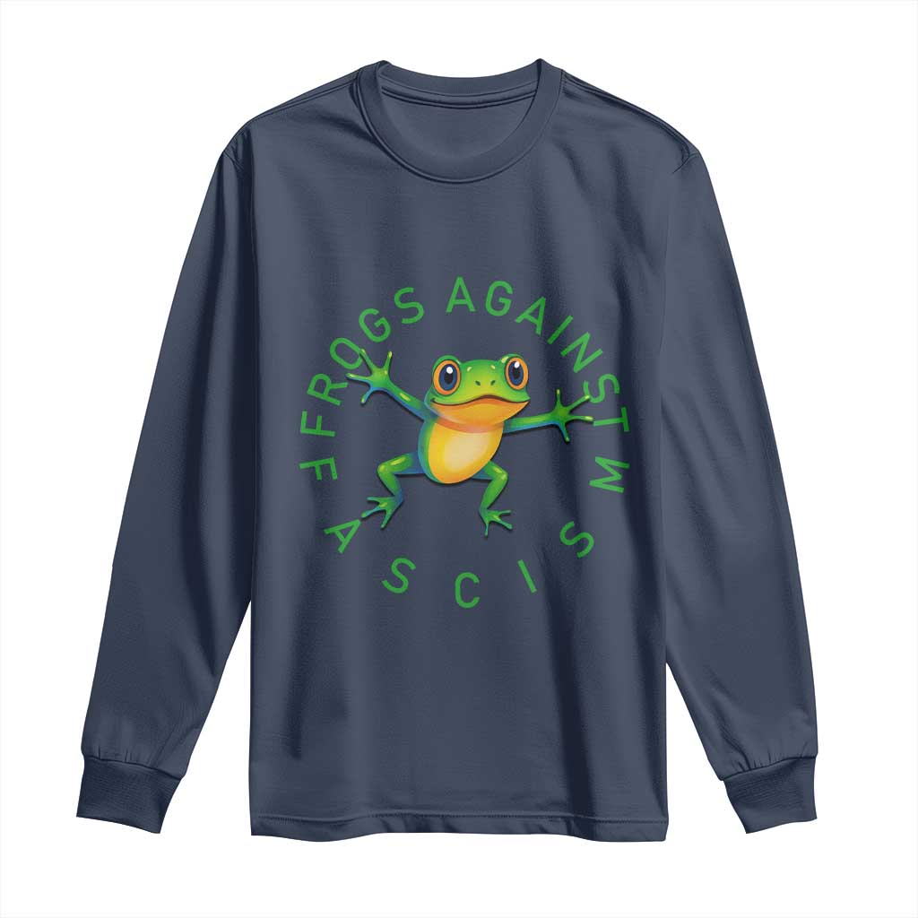 Frogs Against Fascism Long Sleeve Shirt Portland Frog Protest Together Strong - Wonder Print Shop