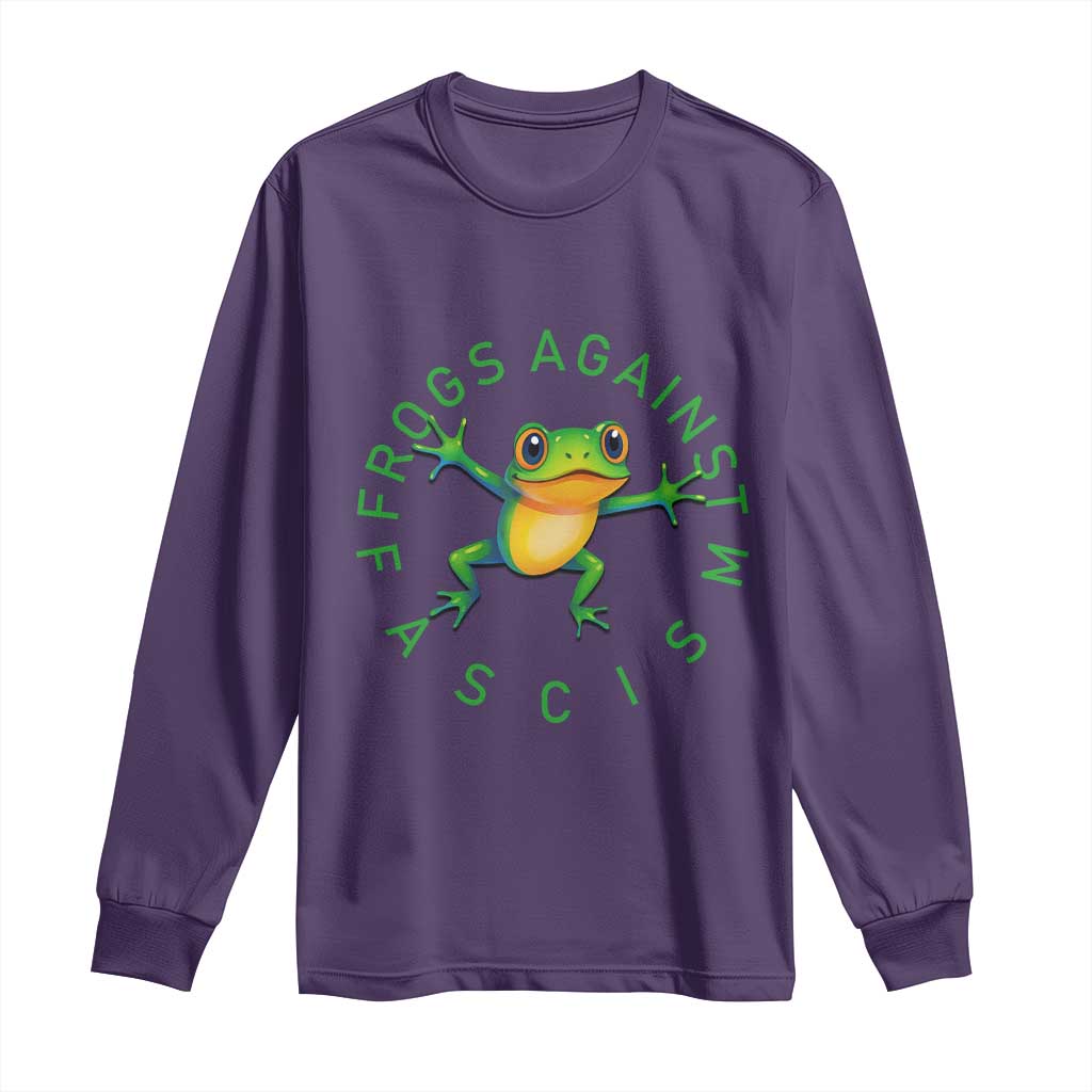 Frogs Against Fascism Long Sleeve Shirt Portland Frog Protest Together Strong - Wonder Print Shop