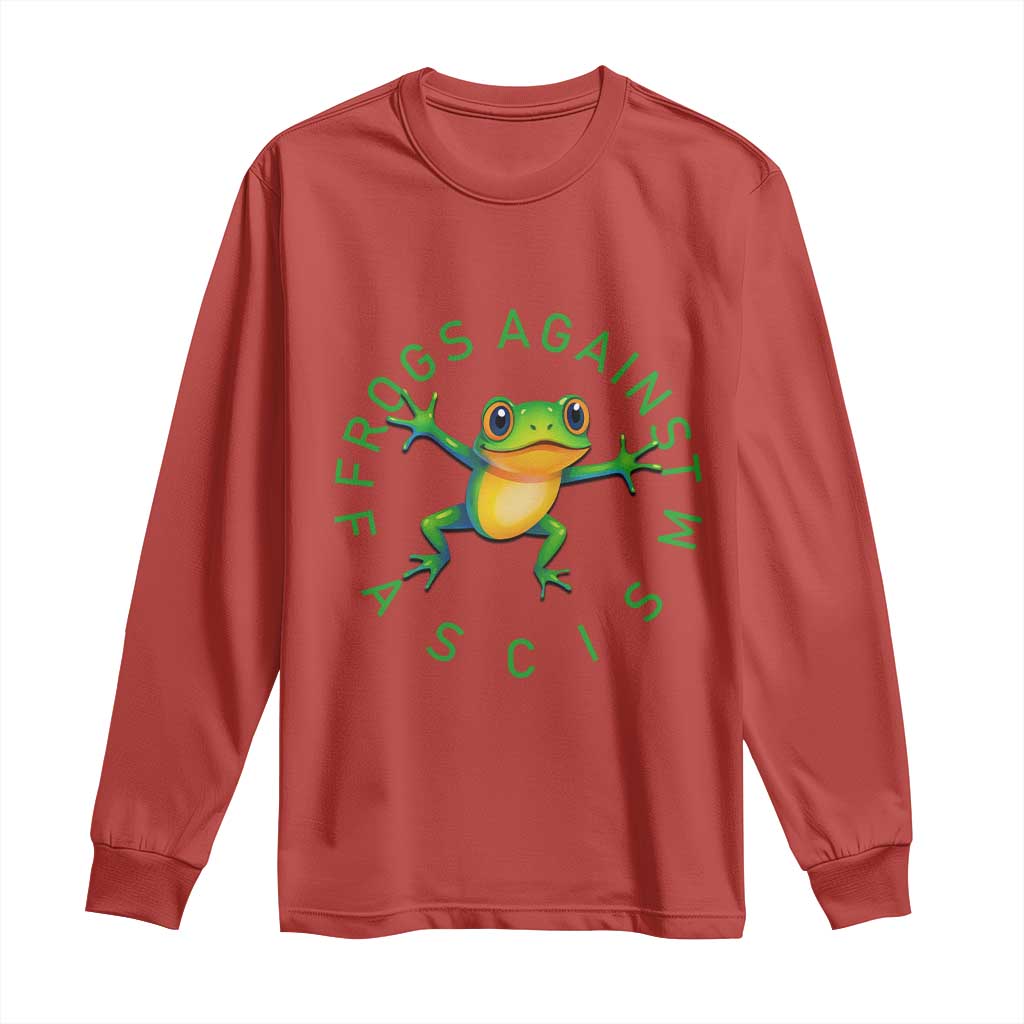 Frogs Against Fascism Long Sleeve Shirt Portland Frog Protest Together Strong - Wonder Print Shop