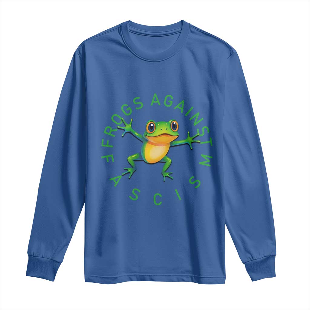 Frogs Against Fascism Long Sleeve Shirt Portland Frog Protest Together Strong - Wonder Print Shop