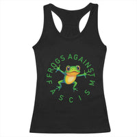Frogs Against Fascism Racerback Tank Top Portland Frog Protest Together Strong - Wonder Print Shop