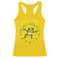Frogs Against Fascism Racerback Tank Top Portland Frog Protest Together Strong - Wonder Print Shop