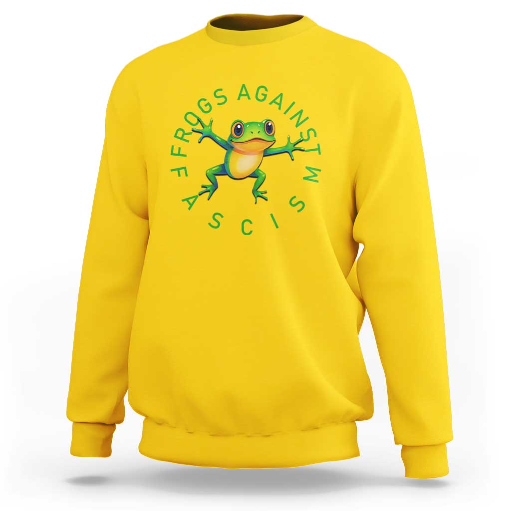 Frogs Against Fascism Sweatshirt Portland Frog Protest Together Strong - Wonder Print Shop