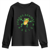 Frogs Against Fascism Youth Sweatshirt Portland Frog Protest Together Strong - Wonder Print Shop