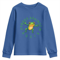 Frogs Against Fascism Youth Sweatshirt Portland Frog Protest Together Strong - Wonder Print Shop