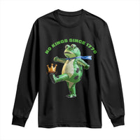 No Kings Since 1776 Frog Long Sleeve Shirt Funny Inflatable Frog Meme Protest Portland - Wonder Print Shop
