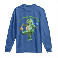 No Kings Since 1776 Frog Long Sleeve Shirt Funny Inflatable Frog Meme Protest Portland - Wonder Print Shop