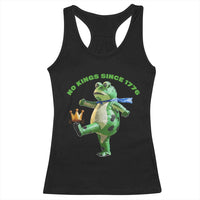 No Kings Since 1776 Frog Racerback Tank Top Funny Inflatable Frog Meme Protest Portland - Wonder Print Shop