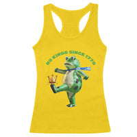 No Kings Since 1776 Frog Racerback Tank Top Funny Inflatable Frog Meme Protest Portland - Wonder Print Shop