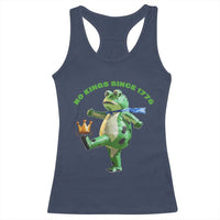 No Kings Since 1776 Frog Racerback Tank Top Funny Inflatable Frog Meme Protest Portland - Wonder Print Shop