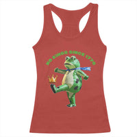 No Kings Since 1776 Frog Racerback Tank Top Funny Inflatable Frog Meme Protest Portland - Wonder Print Shop