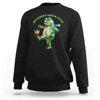 No Kings Since 1776 Frog Sweatshirt Funny Inflatable Frog Meme Protest Portland - Wonder Print Shop