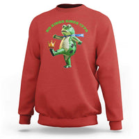 No Kings Since 1776 Frog Sweatshirt Funny Inflatable Frog Meme Protest Portland - Wonder Print Shop