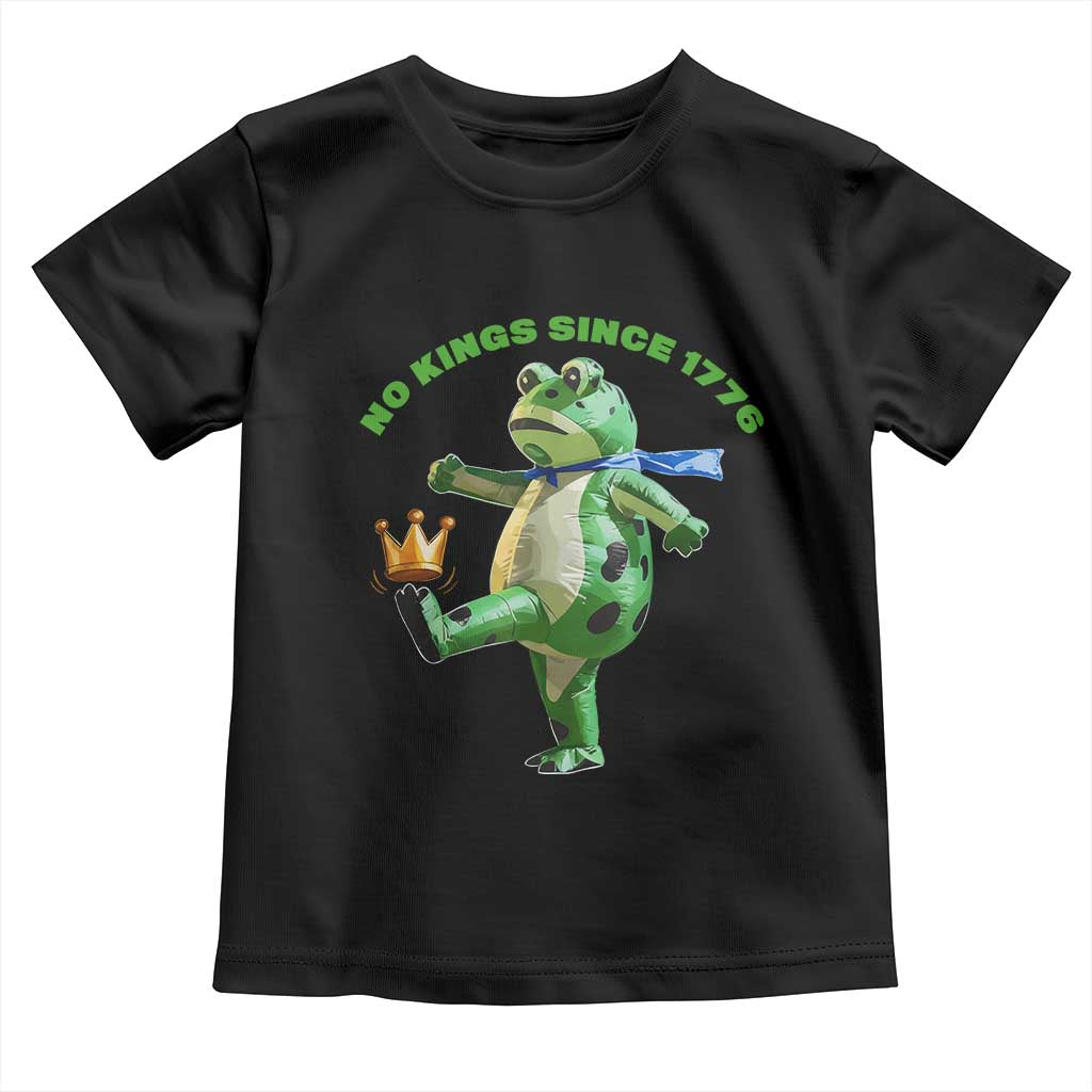 No Kings Since 1776 Frog Toddler T Shirt Funny Inflatable Frog Meme Protest Portland - Wonder Print Shop
