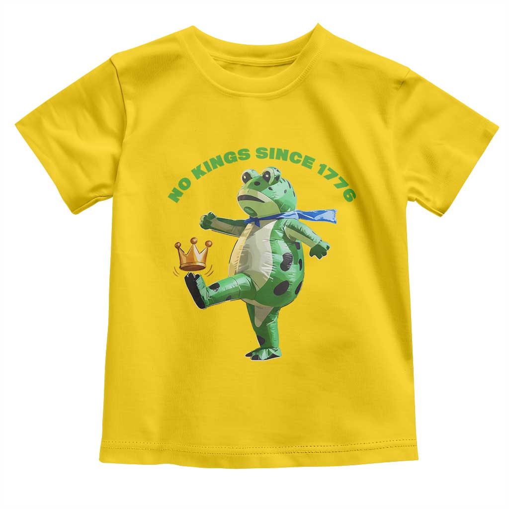 No Kings Since 1776 Frog Toddler T Shirt Funny Inflatable Frog Meme Protest Portland - Wonder Print Shop
