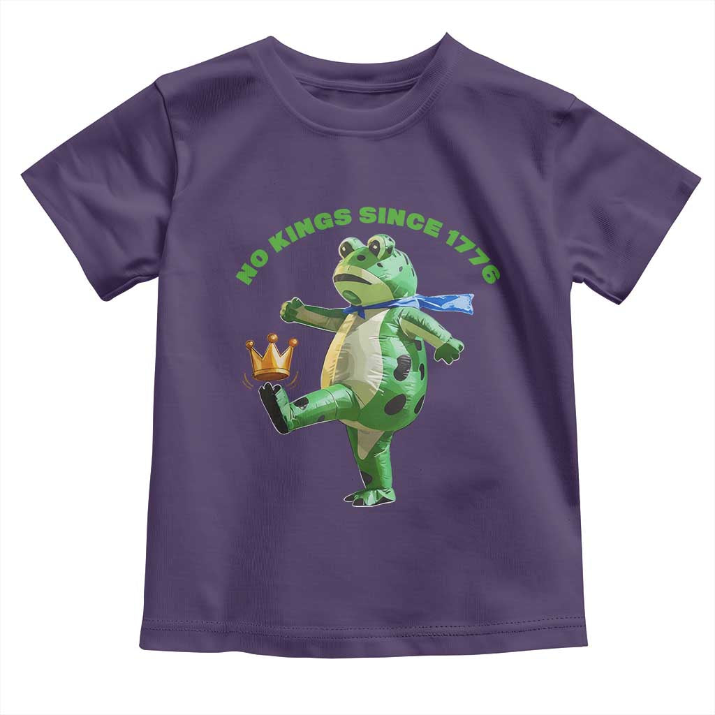No Kings Since 1776 Frog Toddler T Shirt Funny Inflatable Frog Meme Protest Portland - Wonder Print Shop