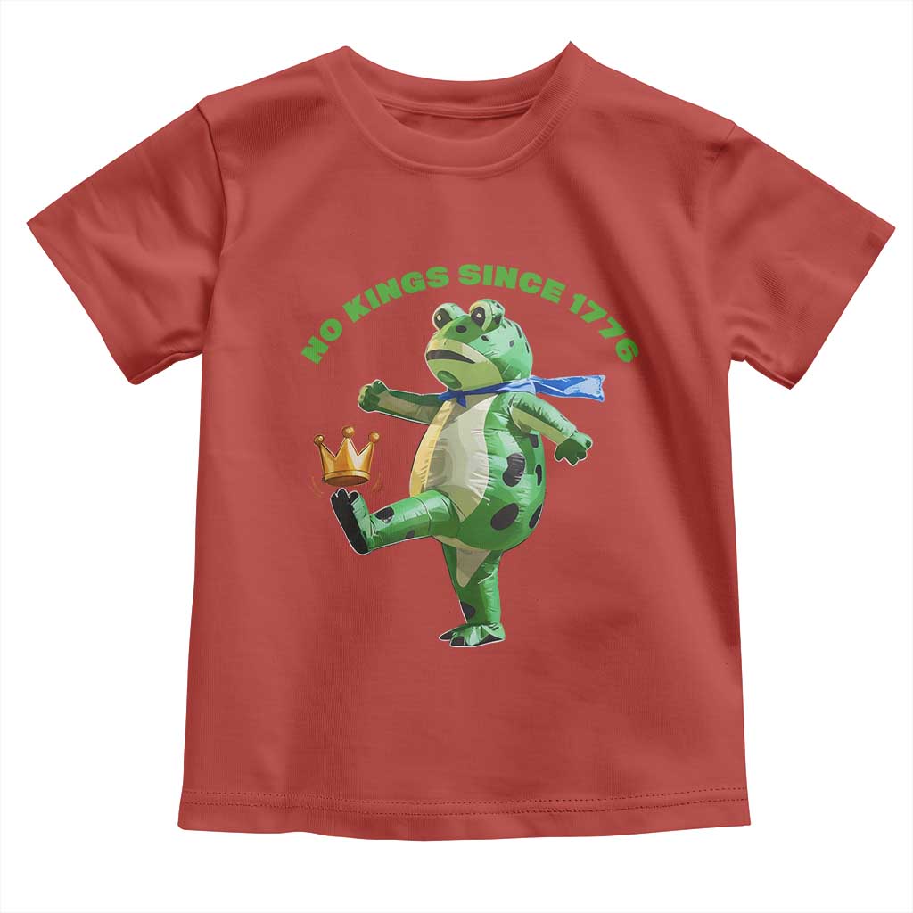 No Kings Since 1776 Frog Toddler T Shirt Funny Inflatable Frog Meme Protest Portland - Wonder Print Shop
