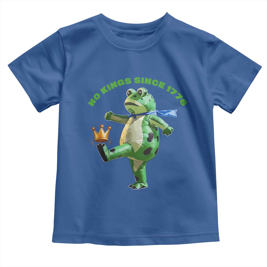 No Kings Since 1776 Frog Toddler T Shirt Funny Inflatable Frog Meme Protest Portland - Wonder Print Shop