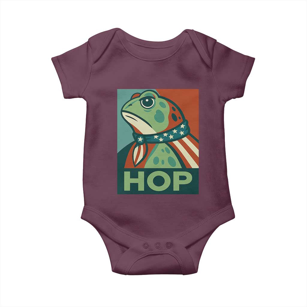 Hop Patriotic Frog Baby Onesie Resist Protest Poster Graphic - Wonder Print Shop