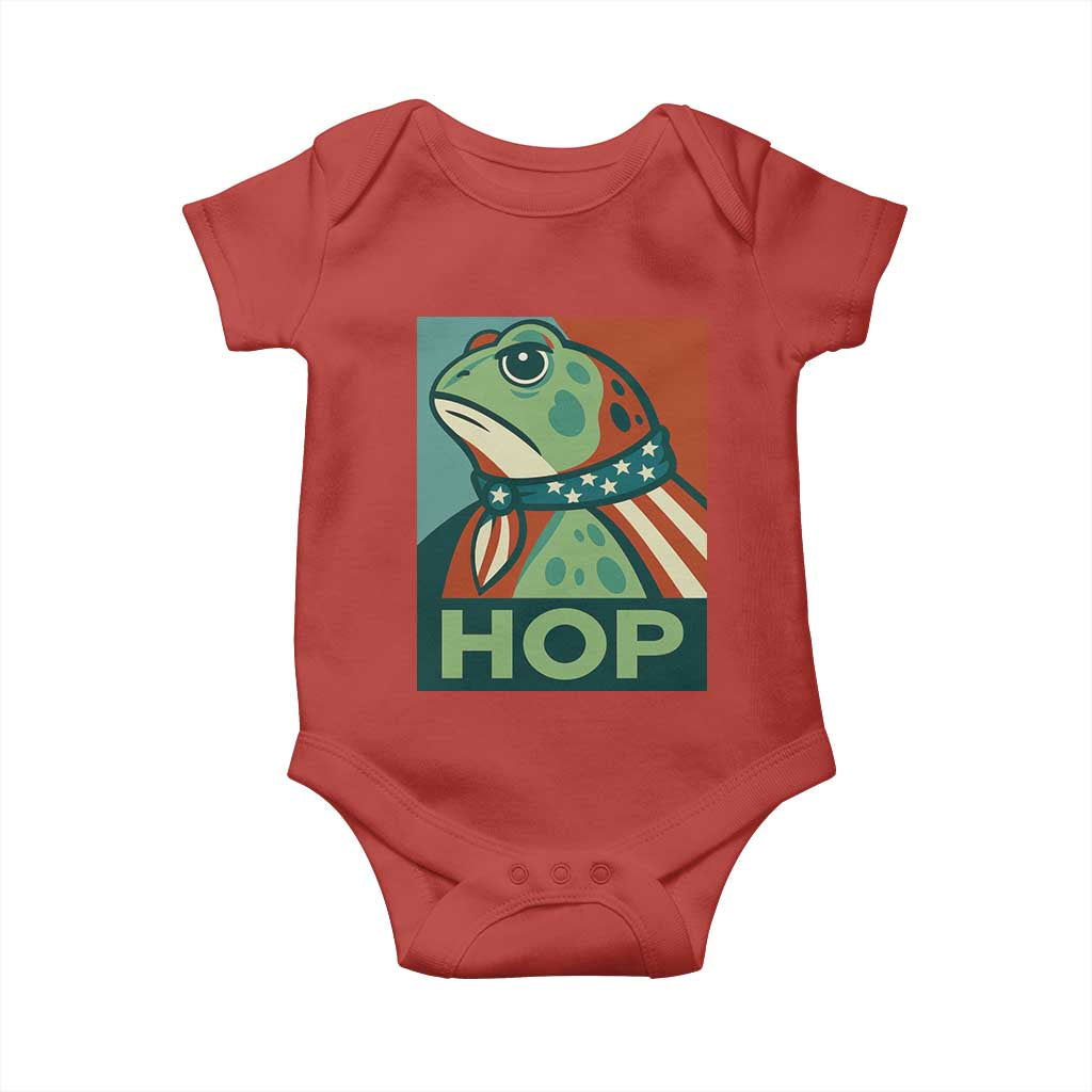 Hop Patriotic Frog Baby Onesie Resist Protest Poster Graphic - Wonder Print Shop