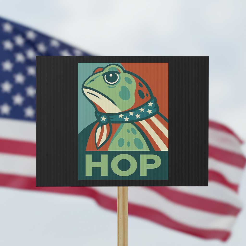 Hop Patriotic Frog Protest Sign Resist Protest Poster Graphic - Wonder Print Shop