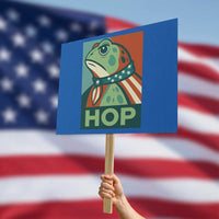 Hop Patriotic Frog Protest Sign Resist Protest Poster Graphic - Wonder Print Shop