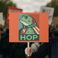 Hop Patriotic Frog Protest Sign Resist Protest Poster Graphic - Wonder Print Shop