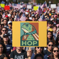 Hop Patriotic Frog Protest Sign Resist Protest Poster Graphic - Wonder Print Shop