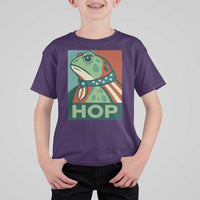 Hop Patriotic Frog T Shirt For Kid Resist Protest Poster Graphic - Wonder Print Shop