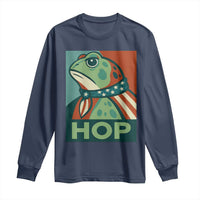 Hop Patriotic Frog Long Sleeve Shirt Resist Protest Poster Graphic - Wonder Print Shop