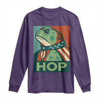 Hop Patriotic Frog Long Sleeve Shirt Resist Protest Poster Graphic - Wonder Print Shop
