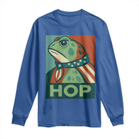 Hop Patriotic Frog Long Sleeve Shirt Resist Protest Poster Graphic - Wonder Print Shop