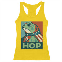 Hop Patriotic Frog Racerback Tank Top Resist Protest Poster Graphic - Wonder Print Shop
