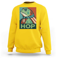 Hop Patriotic Frog Sweatshirt Resist Protest Poster Graphic - Wonder Print Shop