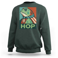 Hop Patriotic Frog Sweatshirt Resist Protest Poster Graphic - Wonder Print Shop