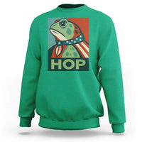 Hop Patriotic Frog Sweatshirt Resist Protest Poster Graphic - Wonder Print Shop