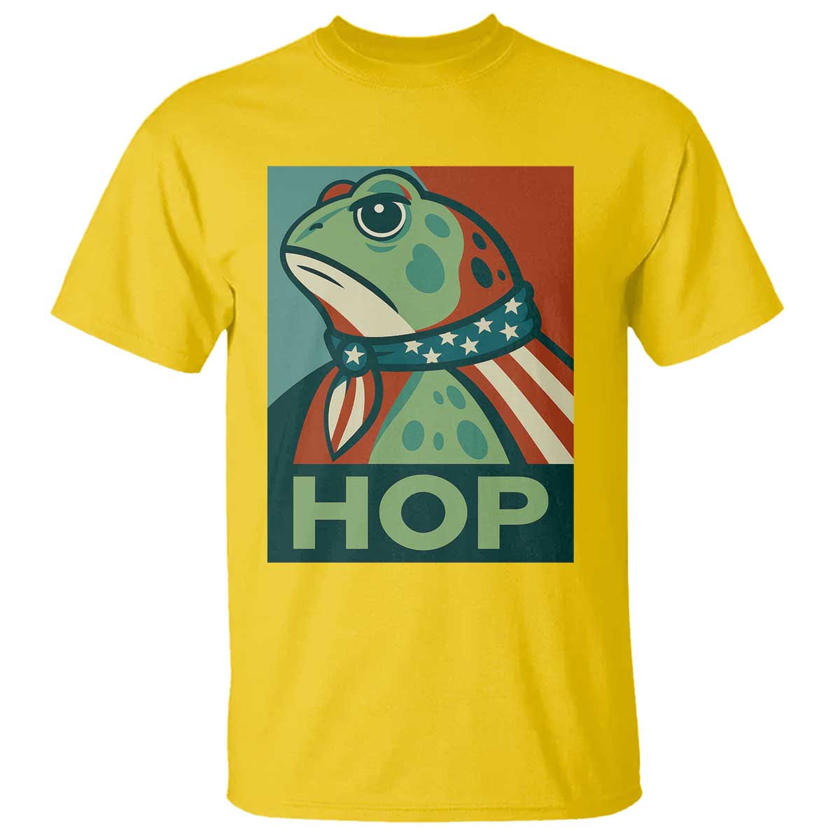 Hop Patriotic Frog T Shirt Resist Protest Poster Graphic - Wonder Print Shop