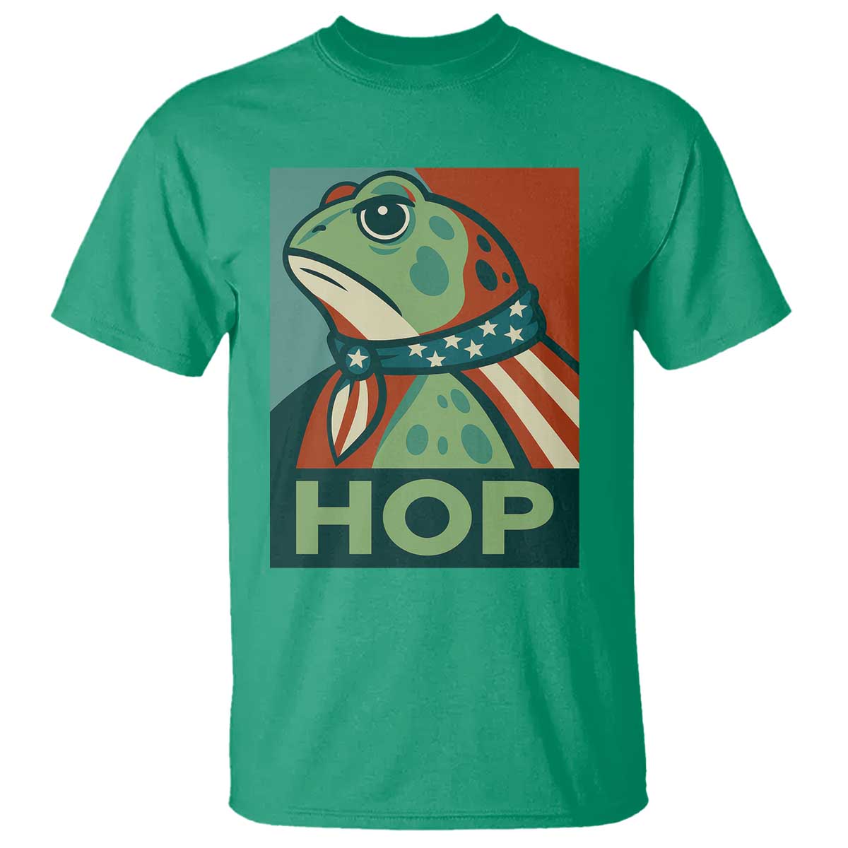 Hop Patriotic Frog T Shirt Resist Protest Poster Graphic - Wonder Print Shop