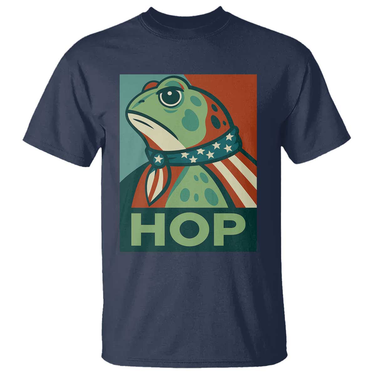 Hop Patriotic Frog T Shirt Resist Protest Poster Graphic - Wonder Print Shop