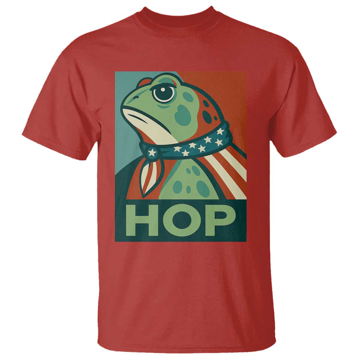 Hop Patriotic Frog T Shirt Resist Protest Poster Graphic - Wonder Print Shop