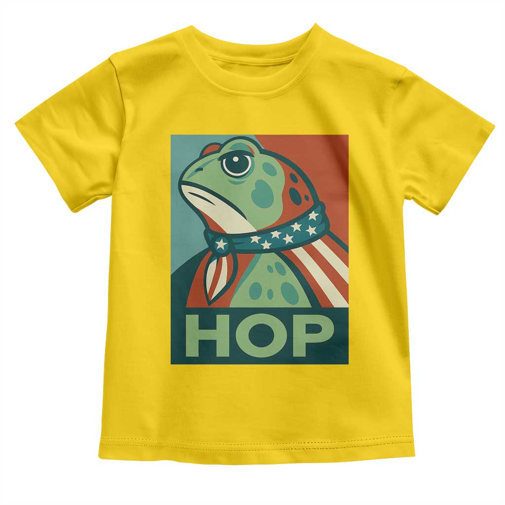 Hop Patriotic Frog Toddler T Shirt Resist Protest Poster Graphic - Wonder Print Shop