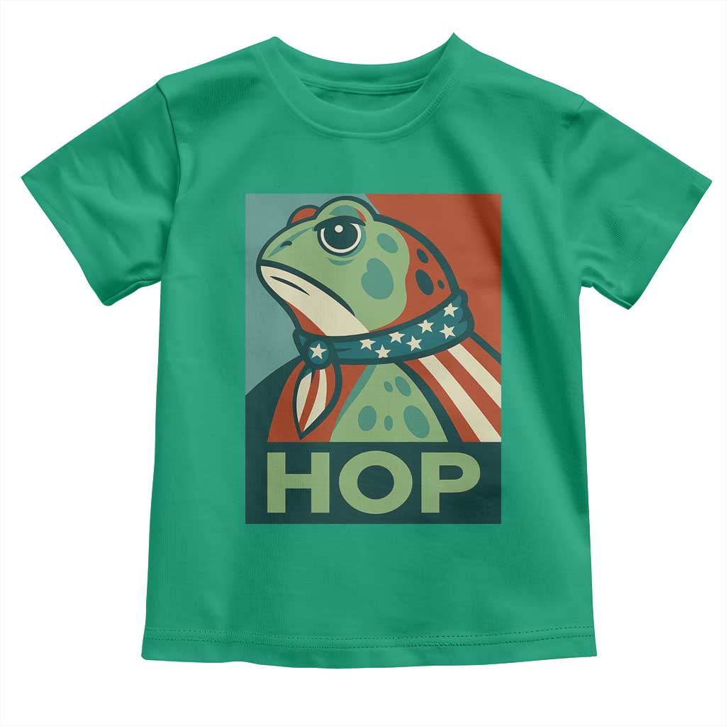 Hop Patriotic Frog Toddler T Shirt Resist Protest Poster Graphic - Wonder Print Shop