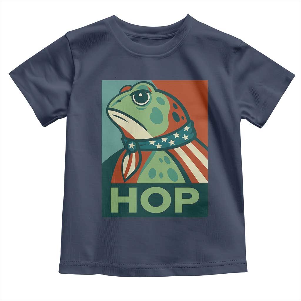 Hop Patriotic Frog Toddler T Shirt Resist Protest Poster Graphic - Wonder Print Shop