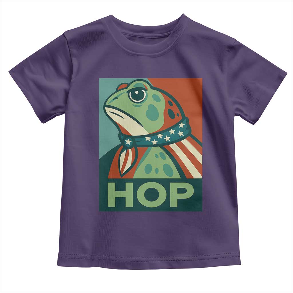 Hop Patriotic Frog Toddler T Shirt Resist Protest Poster Graphic - Wonder Print Shop