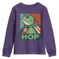 Hop Patriotic Frog Youth Sweatshirt Resist Protest Poster Graphic - Wonder Print Shop
