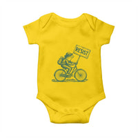 Cycling Protest Frog Baby Onesie Resist Free Portland Retro Graphic - Wonder Print Shop