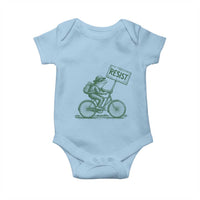 Cycling Protest Frog Baby Onesie Resist Free Portland Retro Graphic - Wonder Print Shop