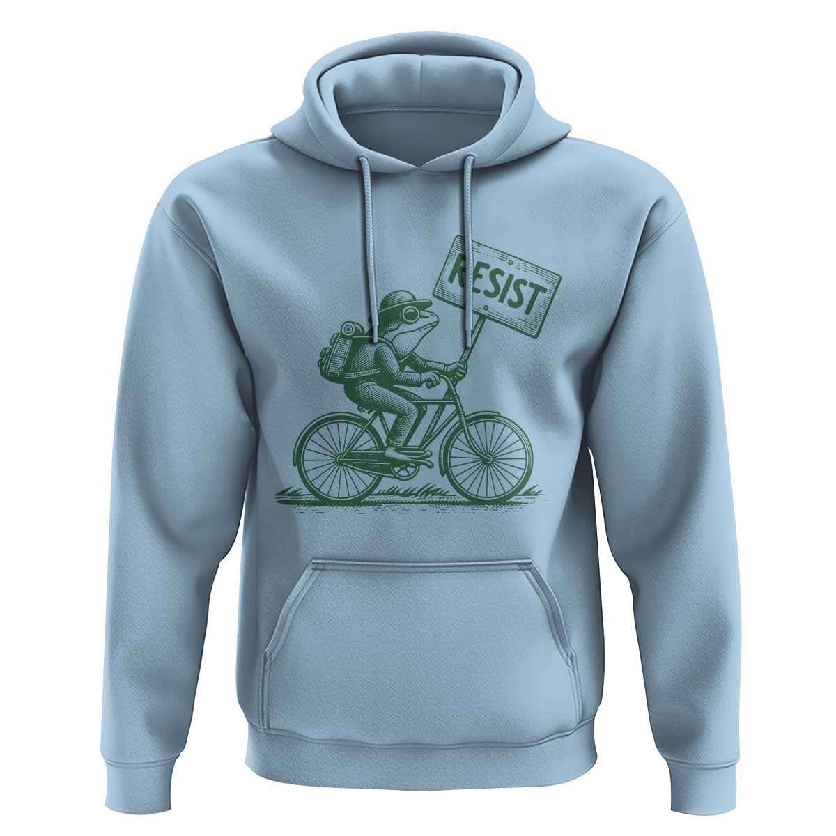 Cycling Protest Frog Hoodie Resist Free Portland Retro Graphic - Wonder Print Shop